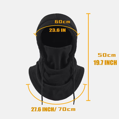 Knit Windproof Balaclava, Outdoor Cycling Mask, Neck Protection, Cold Insulation, Integrated with Fleece Face Protection Hat