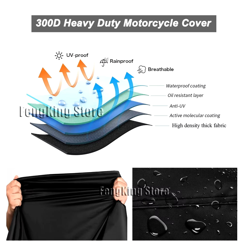 Motorcycle Cover Waterproof Outdoor Scooter UV Protector Rain Cover for Aprilia RSV4 RS660 RS4 RS125 Tuono V4 APR GPR150 125 250