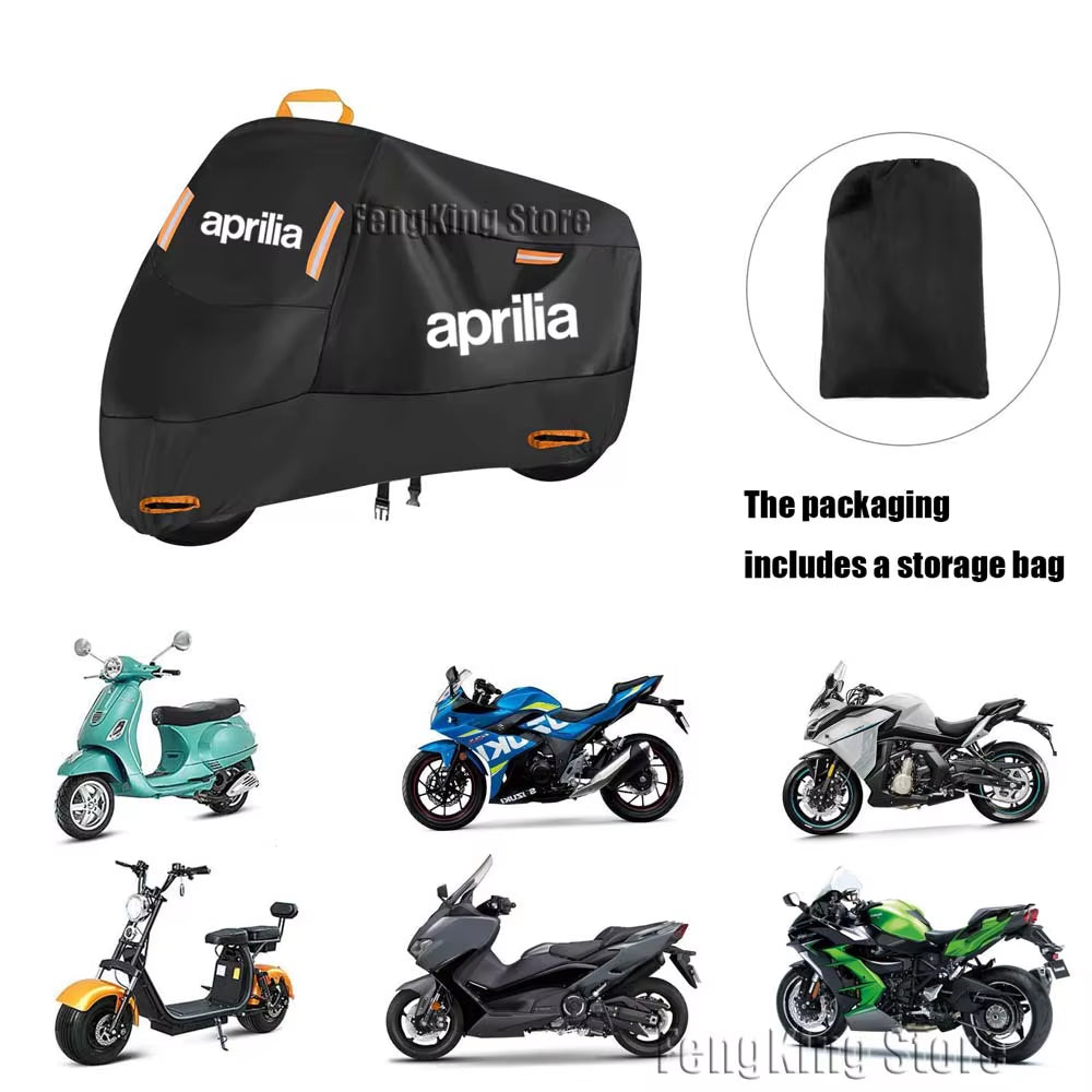 Motorcycle Cover Waterproof Outdoor Scooter UV Protector Rain Cover for Aprilia RSV4 RS660 RS4 RS125 Tuono V4 APR GPR150 125 250