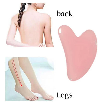 Portable Mini Heart Shaped Face Gua Sha Board, Gua Sha Facial Tool for Self Care, Comfort Body Massager, Face Scrapping Tool, Skincare Tool for Women