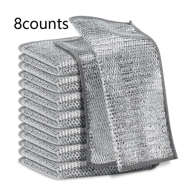 Multifunction Kitchen Metal Wire Cleaning Dishcloth, 8/15/20Pcs Reusable Dishcloth for Stove Sink Pot, Kitchen Cleaning Tools Supplies, Summer for Gift