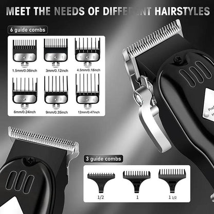 Professional Hair Clipper Set, 1 Set Electric Hair Trimmer Kit, LCD Display Hair Cutting Machines Kit, Winter Gifts for Men, Christmas Gift, Stocking Fillers, New Year Gift, Winter, Barber Kit, Clippers Barber Kit