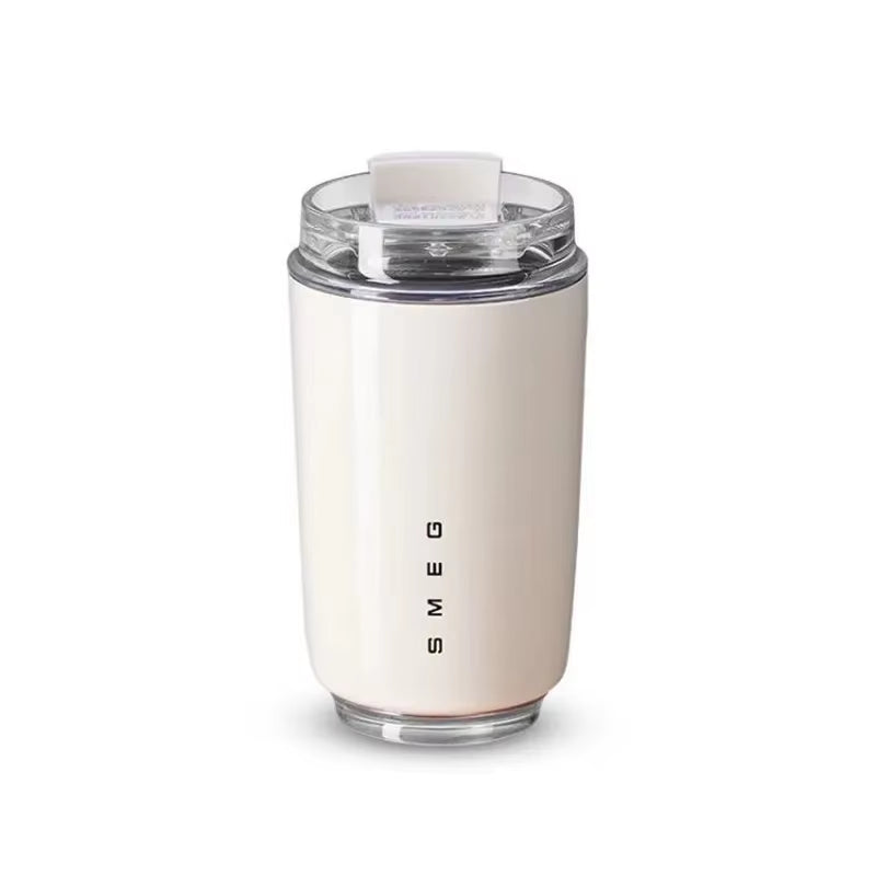 240ML Milk White Beverage Cup Travel Portable Drinking Cup Stainless Steel Vacuum Leak Proof Coffee Thermos