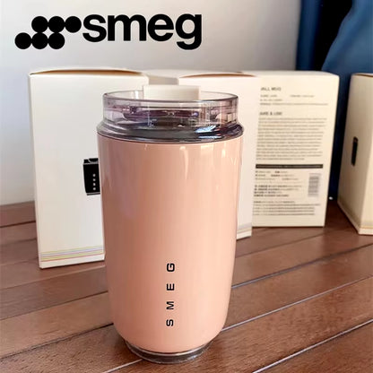 240ML Milk White Beverage Cup Travel Portable Drinking Cup Stainless Steel Vacuum Leak Proof Coffee Thermos