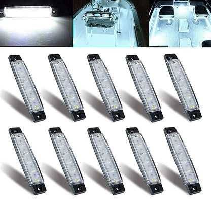 30 Pcs Marine Boat Lights,12V 24V Waterproof Boat Interior Navigation Strip Light Deck Transom Step Cockpit Lighting,E