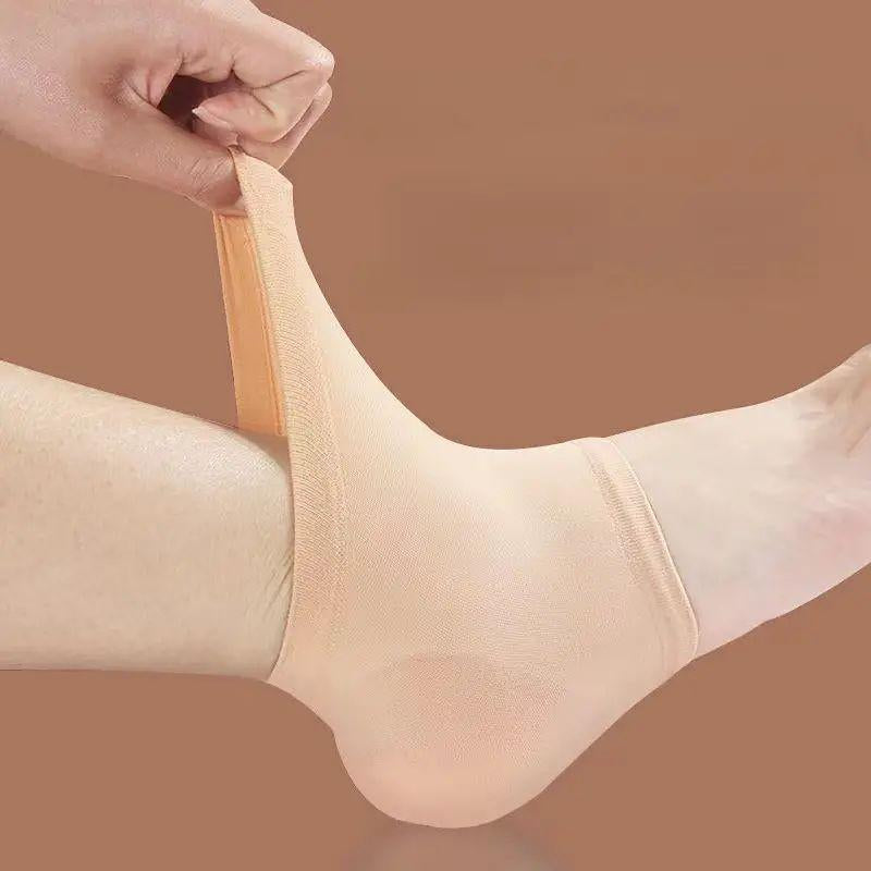 1 Pair Heel Skin Moisturizing Sleeves, Hydrating and Dead Skin Exfoliating Heel Socks, Natural Moisturizing Heel Socks, Foot Treatment Gel Socks, Invisible Cover Sock