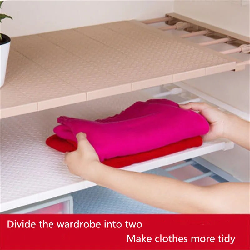 Wardrobe Closet Organizer Closet Adjustable Wall-Mounted Storage Shelf Kitchen Shelf Closet Decorative Shelves Cabinet Stand