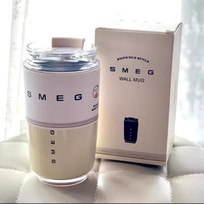 240ML Milk White Beverage Cup Travel Portable Drinking Cup Stainless Steel Vacuum Leak Proof Coffee Thermos