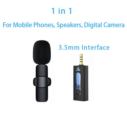 New Wireless Lavalier Microphone Portable Audio Video Recording Mini Microphone for Iphone Android PC Camera Live Gaming Phone