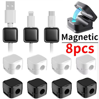 Magnetic Cable Clips Cable Smooth Adjustable Cord Holder under Desktop Management Adhesive Wire Keeper Cable Organizer Holder