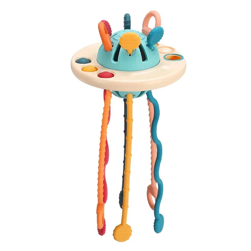 Baby Montessori Toys Pull String Sensory Toys Baby 6 12 Months Silicone Develop Teething Activity Toys for Kids Educational Toys