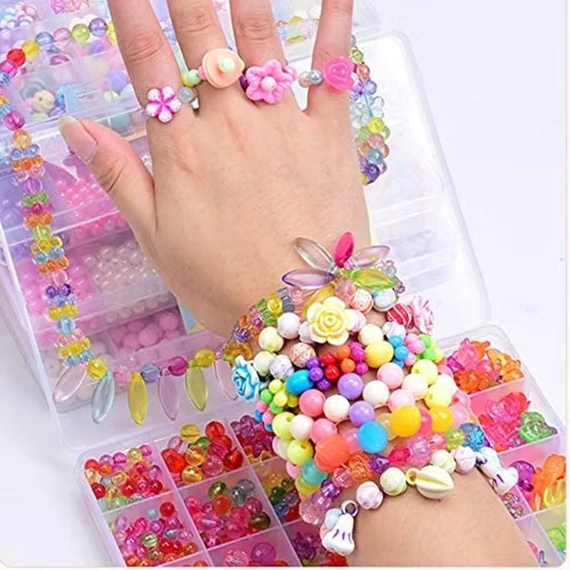 DIY Handmade Beaded Children'S Toys Creative Loose Spacer Beads Making Bracelet Necklace 24 Grid Girl Jewelry Set Girl Toy Gift