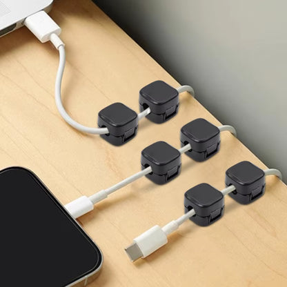 Magnetic Cable Clips Cable Smooth Adjustable Cord Holder under Desktop Management Adhesive Wire Keeper Cable Organizer Holder